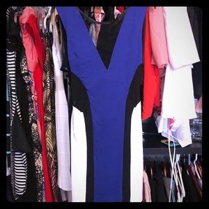 Color block mini dress